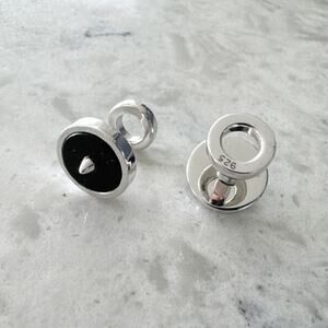 Eddie Borgo Spike Cufflinks Men 925 Sterling Silver Black Modern